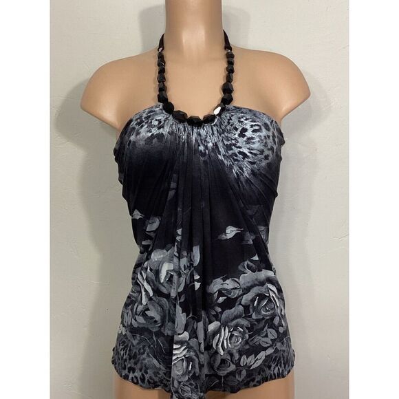 New. SKY animal print and floral print embellished top. Normally $189 - Picture 4 of 5